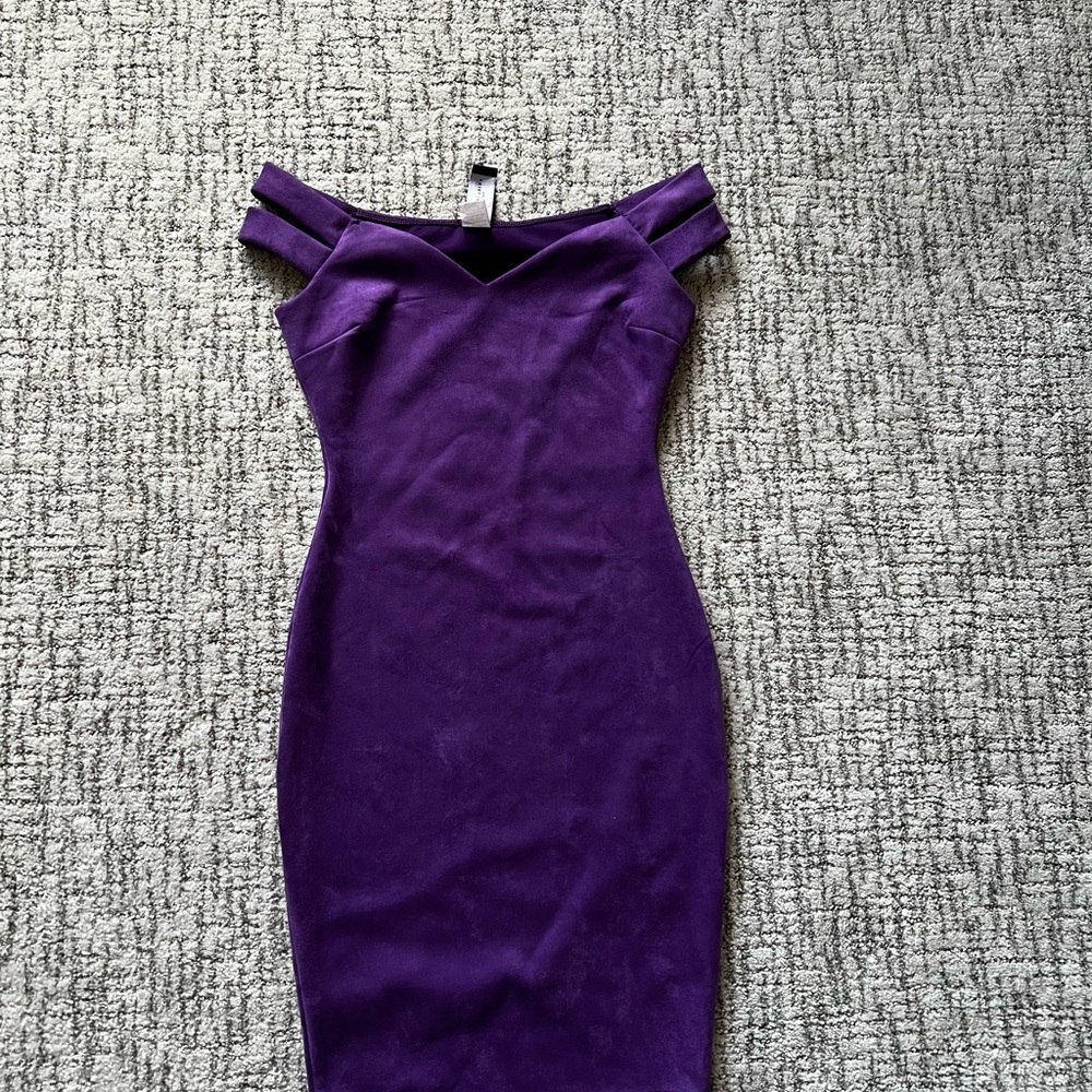 AKIRA Strapless Purple Dress